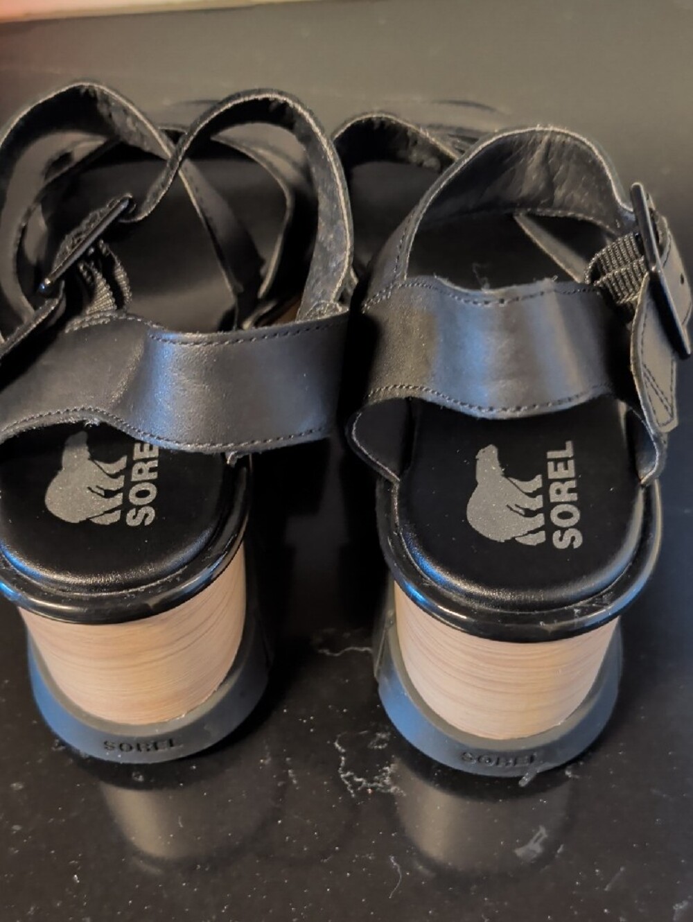 Sorel Women's Joanie™ III Ankle Strap Wedge Sandals Size 9 Used Exc - Picture 9 of 11